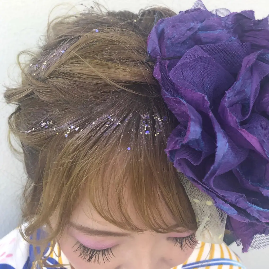ミディアム ヘアアレンジ ボブ 浴衣 ORIKA 美容室のヘアスタイル