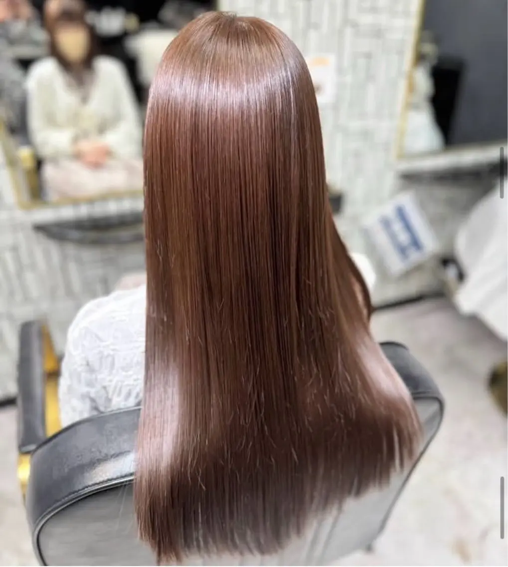 ロング 縮毛矯正 北村 理奈のヘアスタイル