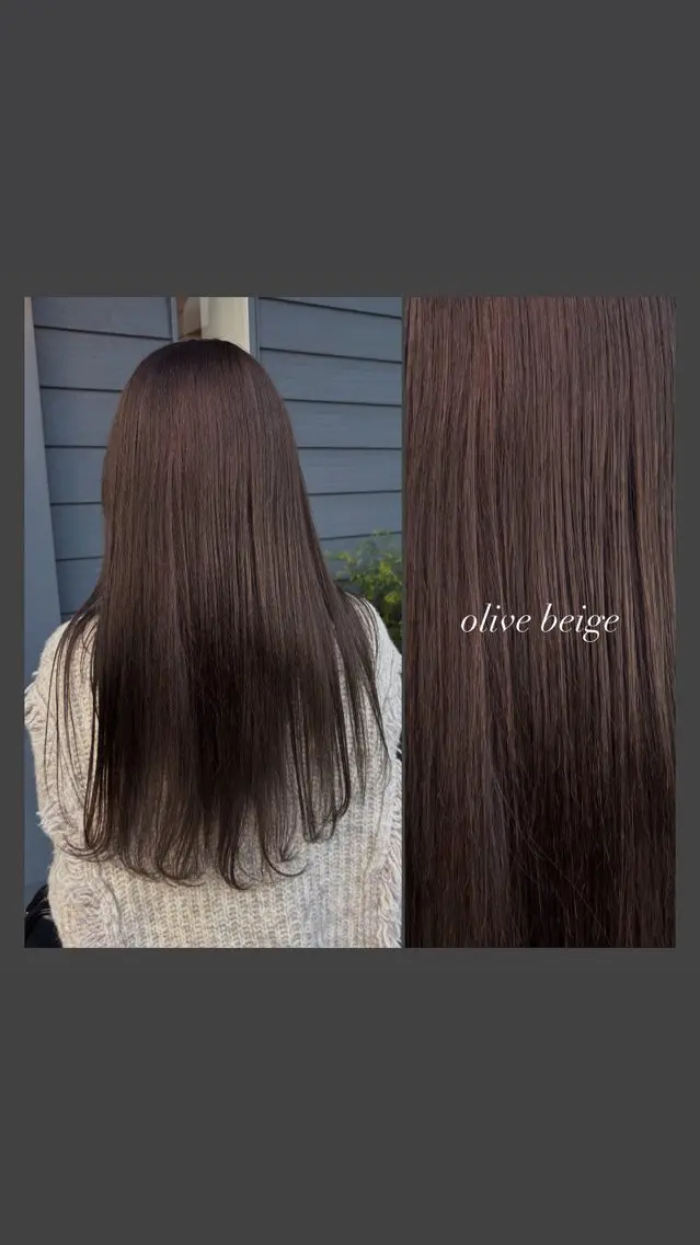 ロング カラー 透明感カラー ヘアカラー 春モテカラー/うる艶 ストレート/羽菜のヘアスタイル