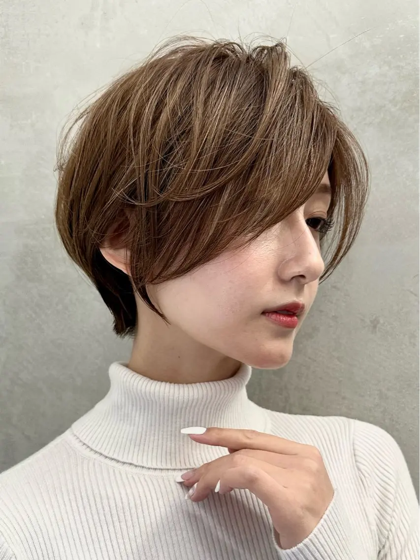 ショート ショートヘア カット ヘアカラー トリートメント ヘッドスパ 縮毛矯正/レイヤー taiga🐯のヘアスタイル