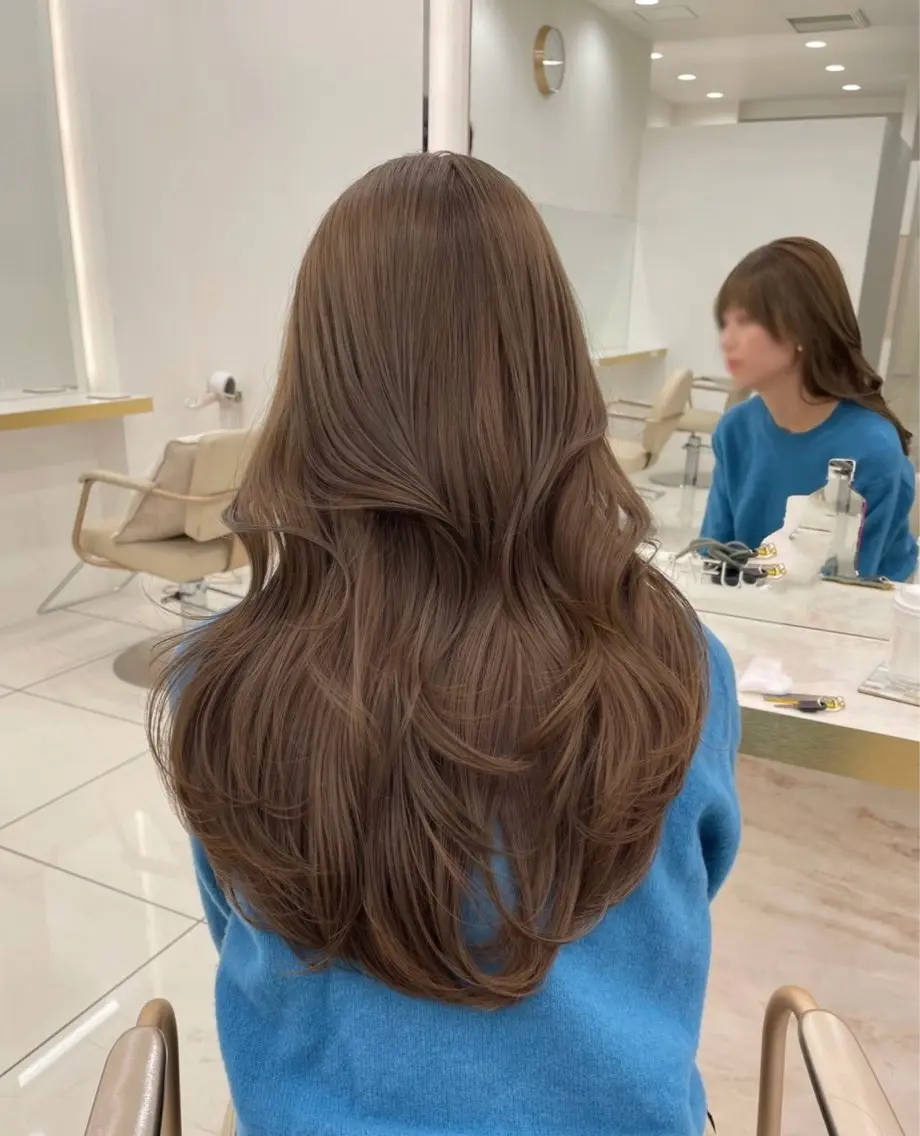 ロング カラー ベージュカラー ヘアカラー 透明感カラー/髪質 改善トリ/水野朝晴のヘアスタイル