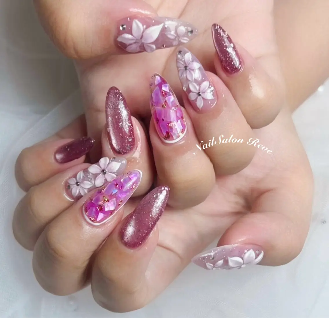 ネイル 夏ネイル ハンドネイル NailSalon Reveのネイルデザイン
