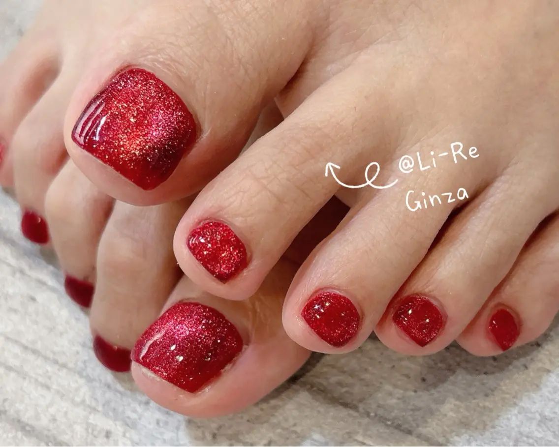 <EXパラジェル•初回オフ無料>【FOOT】マグネット/フラッシュ/ミラー¥10800の写真