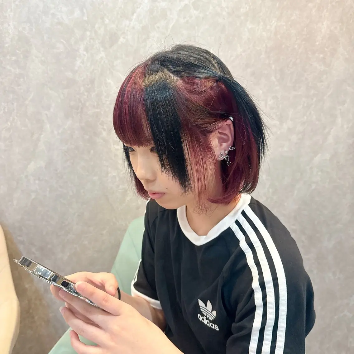 ショート カラー 黒髪 ブリーチ ケアブリーチ ダブルカラー イヤリングカラー ヘアカラー トリートメント ブリーチの神 KYONのその他イメージ