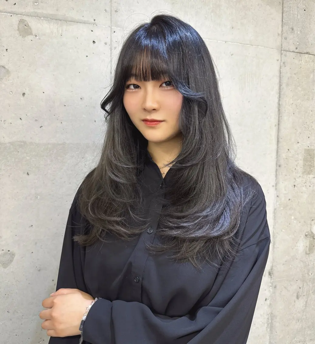 ロング カット ヘアカラー トリートメント Hinane ‪❤︎‬のヘアスタイル