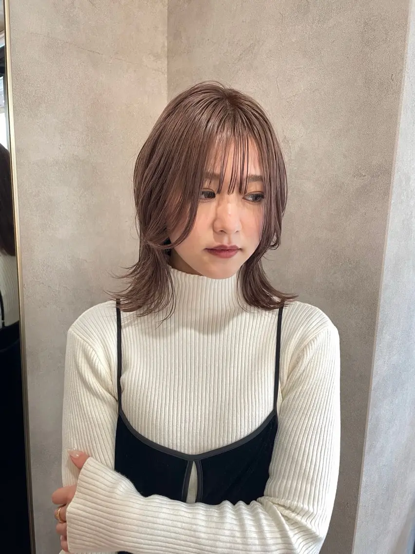 セミロング カット ヘアカラー RIENS aura / ayu ♡のヘアスタイル