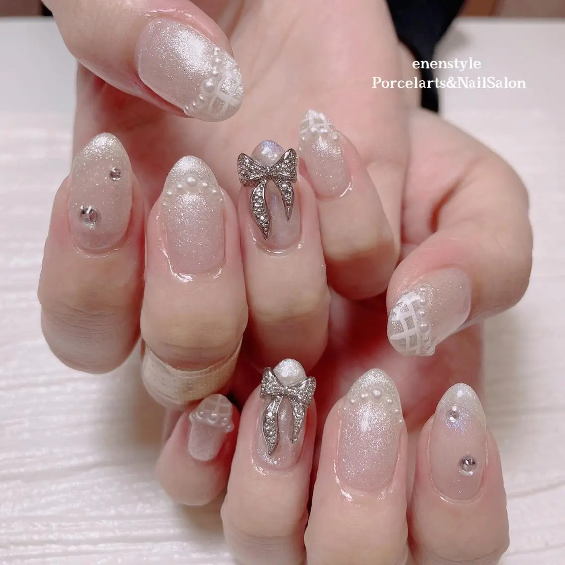 ミディアム ネイル 🐾enen style 🐾のネイルデザイン
