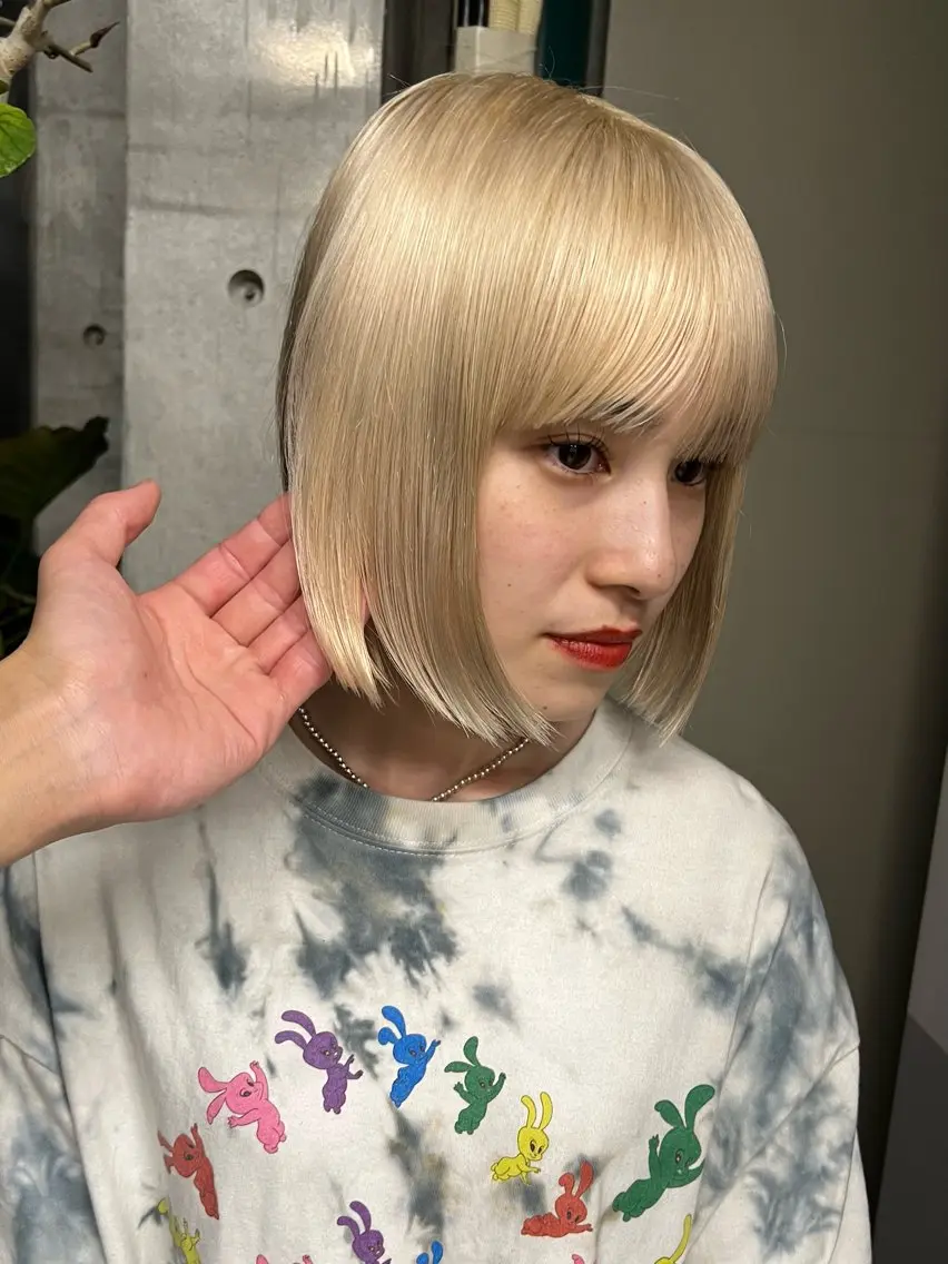 ショート ヘアカラー ハッシュカット カシマハヤトのヘアスタイル