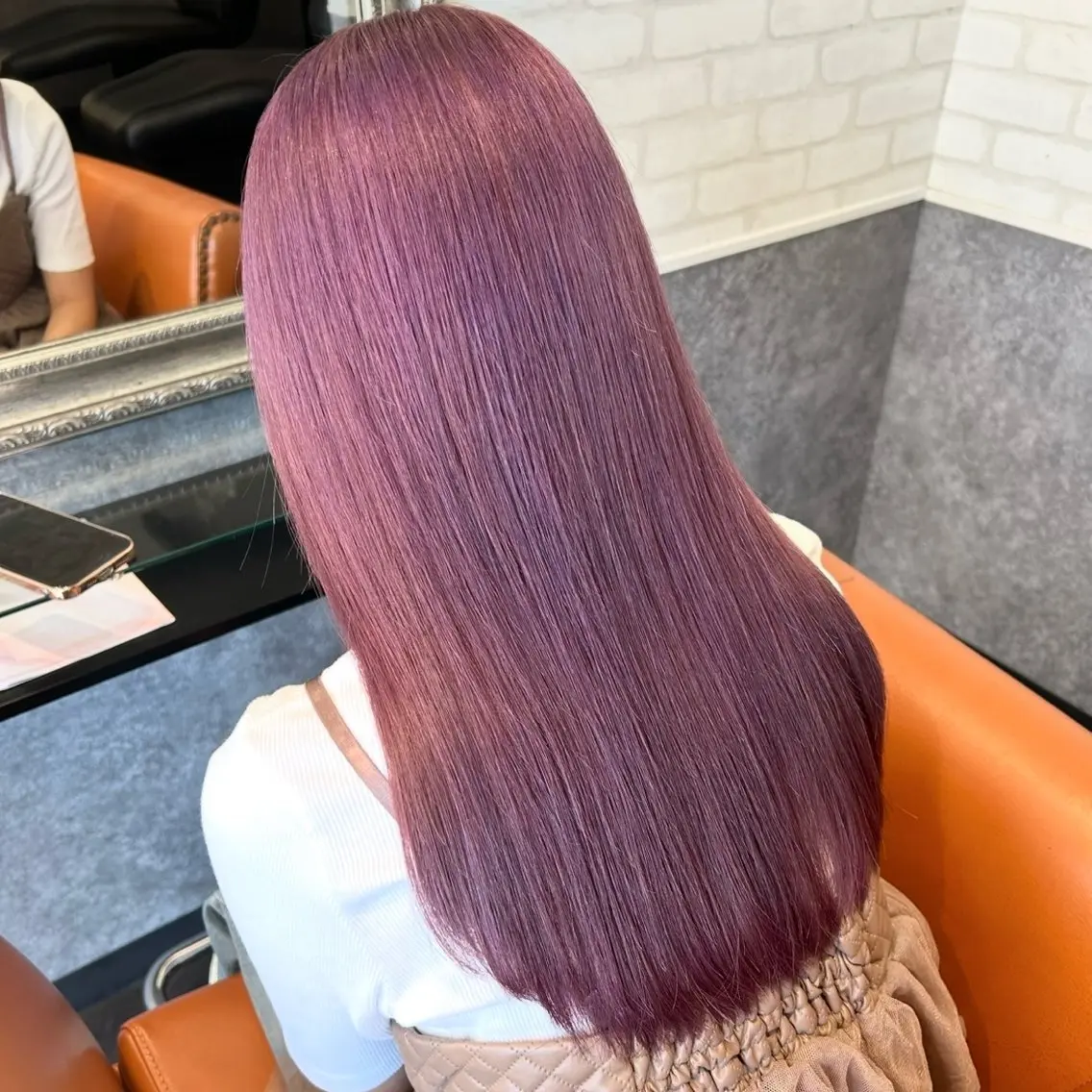 セミロング カット ヘアカラー トリートメント ブリーチ/艶カラー RYUTOのヘアスタイル
