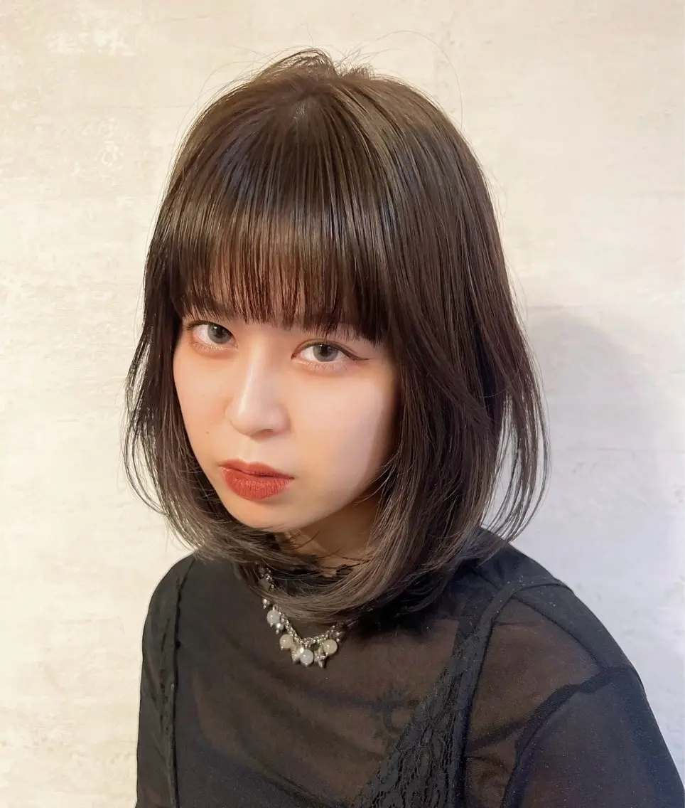 ミディアム カラー ヘアカラー 原田 新平／天神のヘアスタイル