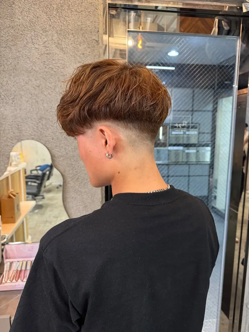 パーマ メンズ フェードカット Peyp博多 SORAモデル募集のヘアスタイル