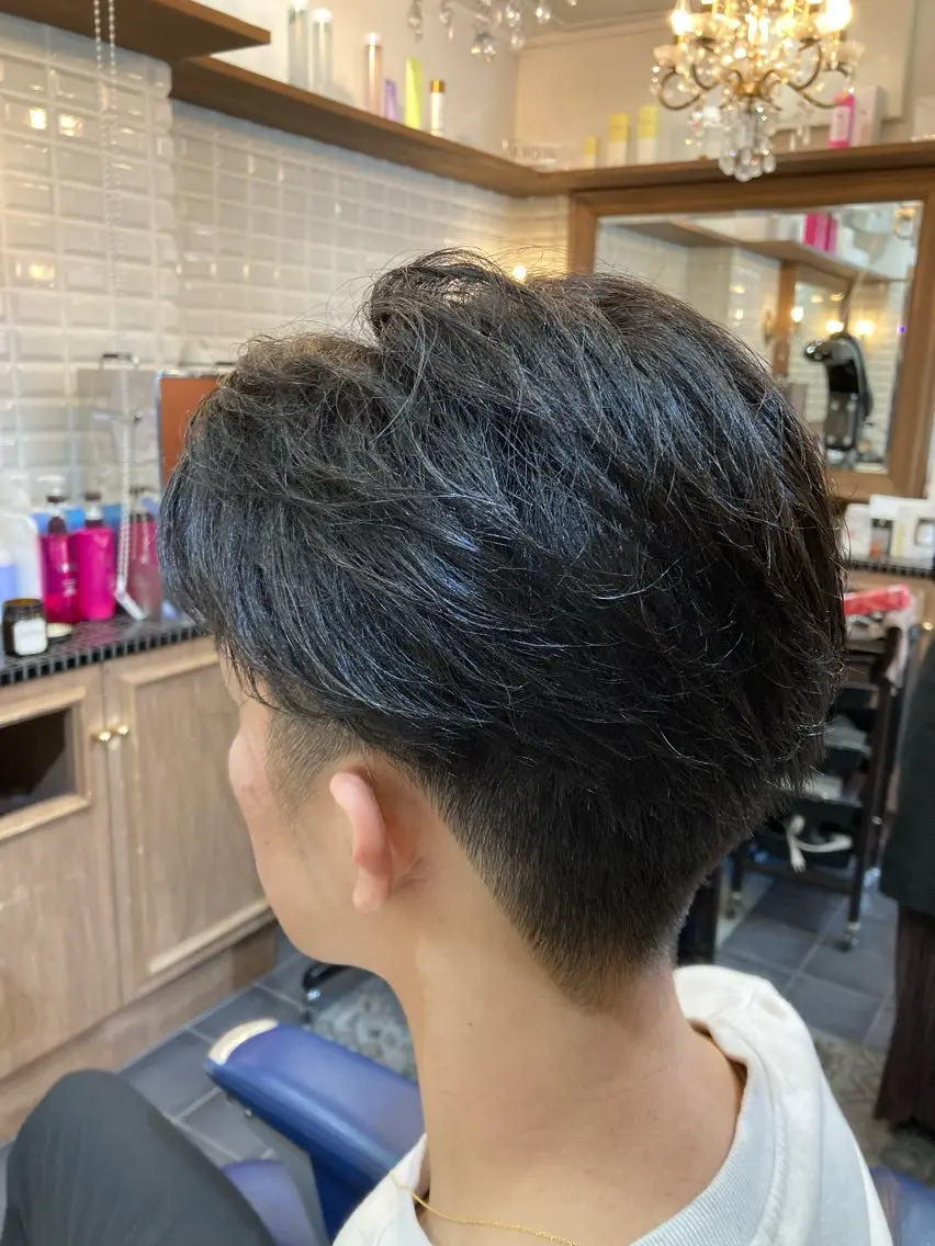 ショート メンズ 刈り上げ カット トリートメント ルピナス中田店長 山口大地のヘアスタイル
