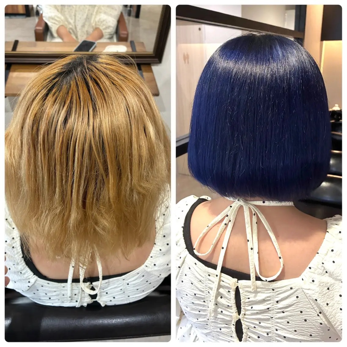 カラー ブリーチ ブルーカラー 透明感カラー ヘアカラー 縮毛矯正| 髪質改善 |白髪悩みのヘアスタイル