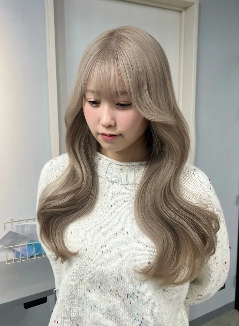 ロング ヘアカラー lafit kaede/韓国ヘアのヘアスタイル