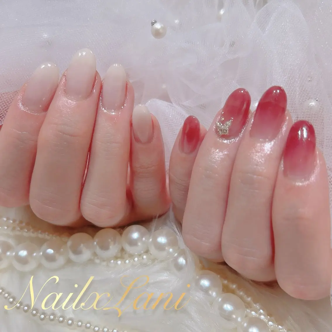 ネイル フットネイル ジェルネイル マグネットネイル パラジェル 冬ネイル Nail×Lani 深爪矯正対応◎のネイルデザイン