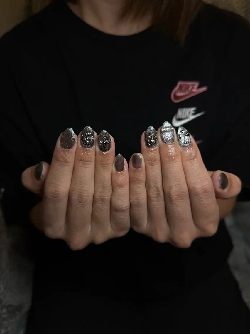 ネイル 長さ出し ジェルネイル 韓国ネイル マグネットネイル 持ち込み ハンドネイル amu.nail Tokoのネイルデザイン