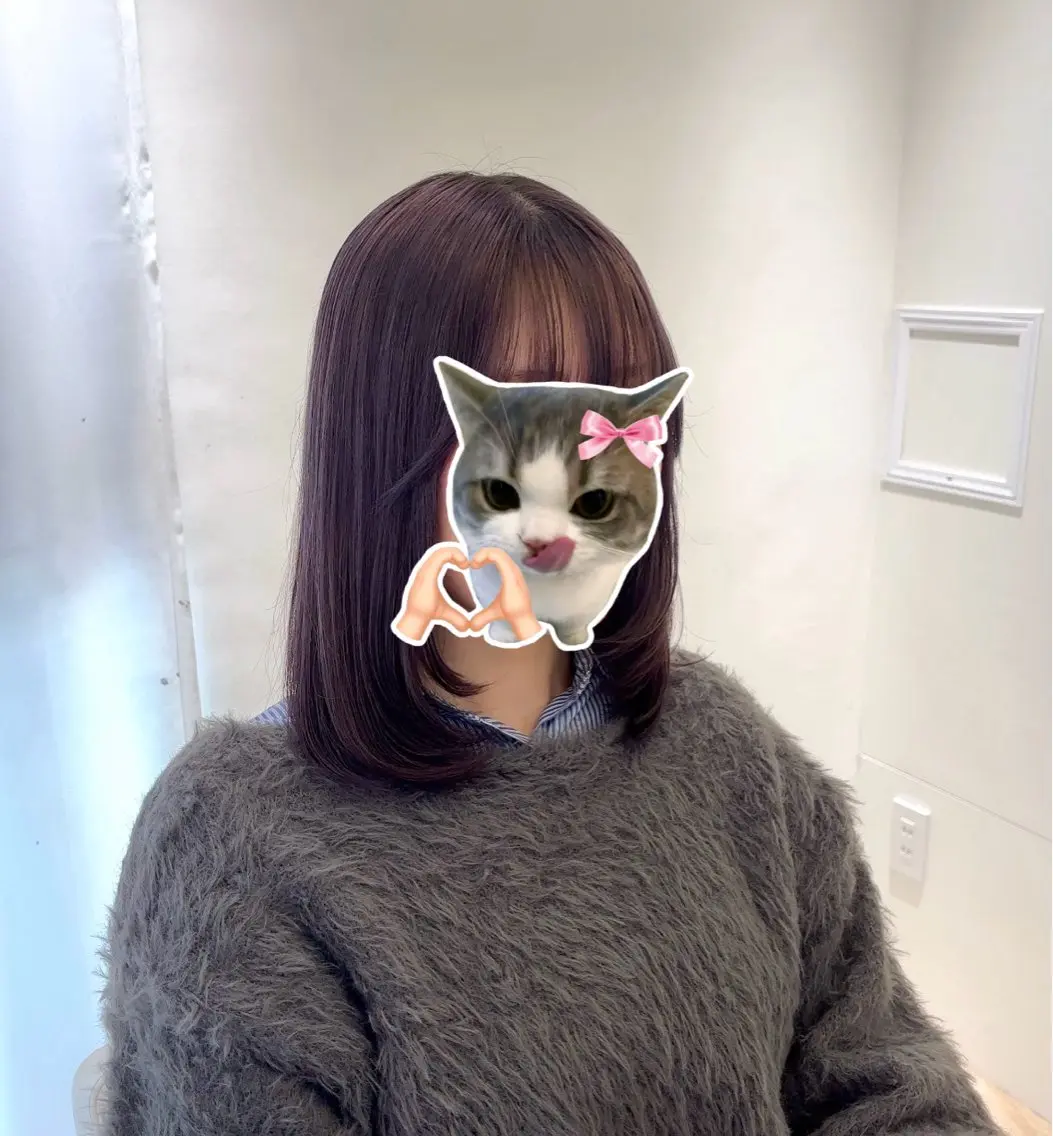 ミディアム カラー ヘアカラー ParveMix 岡本えりかのヘアスタイル
