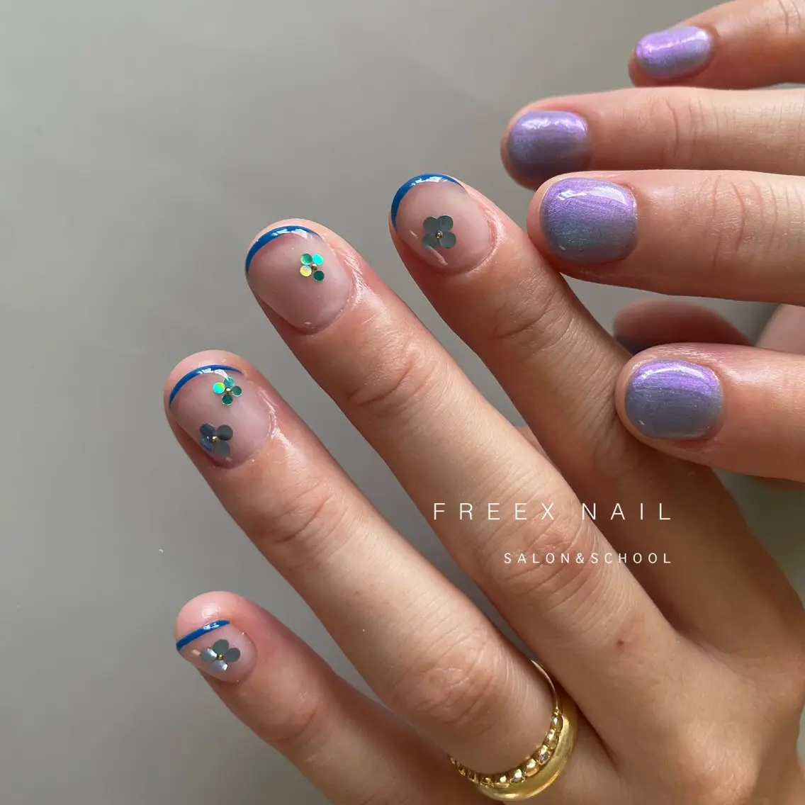 ネイル クリアネイル 夏ネイル ハンドネイル フットネイル freex nail /ニュアンス/個性派のネイルデザイン