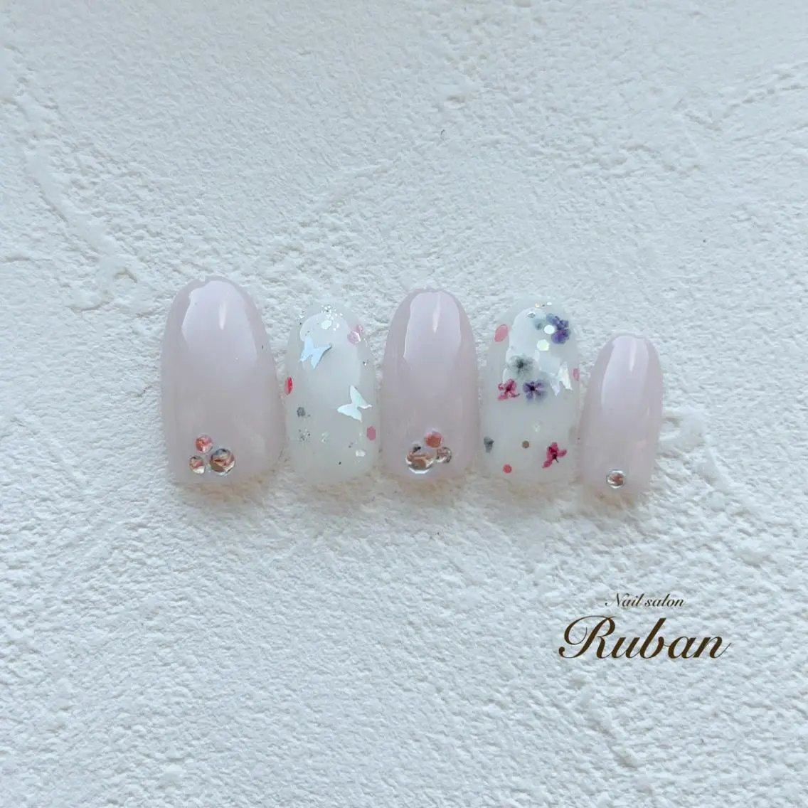 ネイル フラワーネイル 春ネイル Nail salon Rubanのネイルデザイン