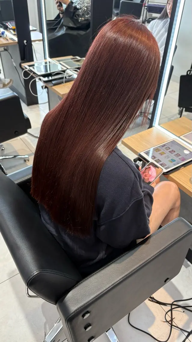 ロング 縮毛矯正 トリートメント ヘアカラー トリートメント 鈴木 佑汰のヘアスタイル