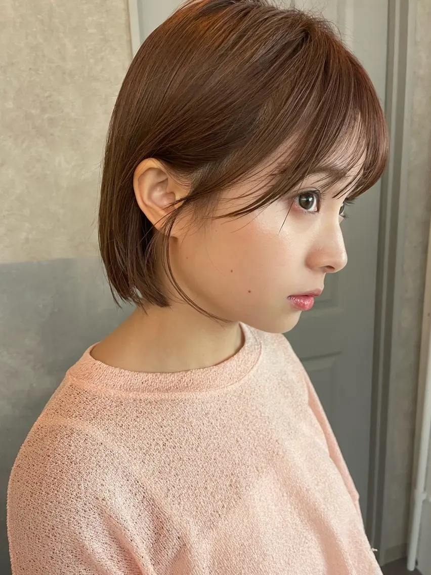 ショート ボブ顔周りカット honokaのヘアスタイル