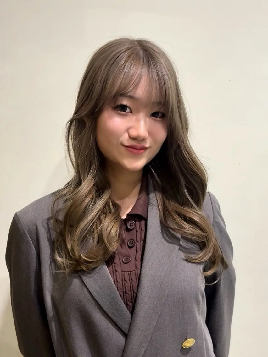 ロング カラー グレージュ ミルクティーグレージュ ヘアカラー 名古屋カラー/ ななほ🌷⋆⭒˚のヘアスタイル