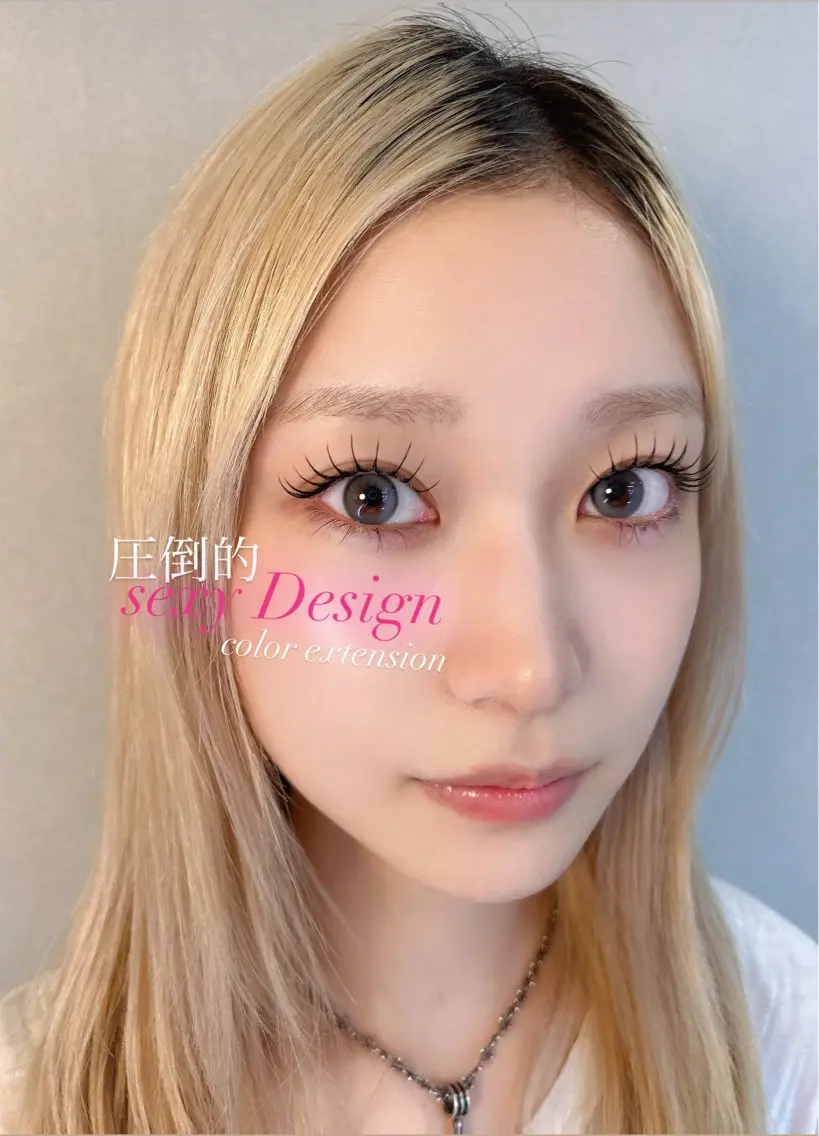 【圧倒的盛れ♡】フラットラッシュ140本まで(カラー変更.LED変更有り+各種別途¥1100) ¥9550の写真