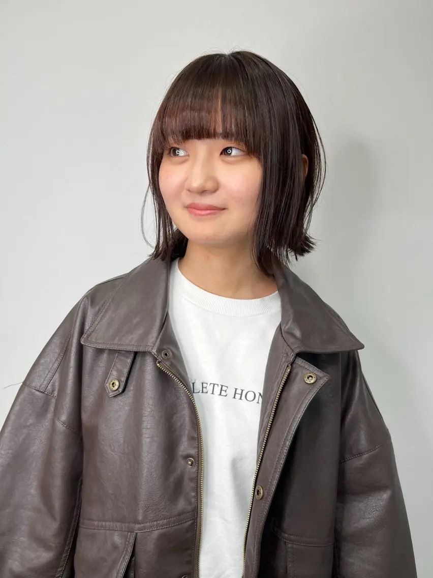 ミディアム カラー ベージュカラー ボルドーカラー 韓国風カラー オリーブベージュ 顔周りカット 🌼似合わせのプロ 心斎橋/rena🌼のマツエク・マツパデザイン