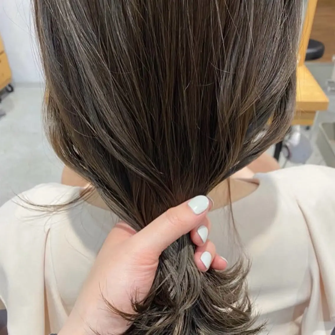 カラー アッシュ ベージュカラー chiho🌛ボブ /髪質改善カラー🫧のヘアスタイル
