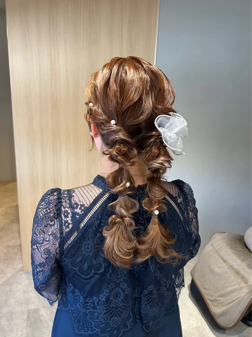 ロング ヘアアレンジ ロング ヘアセット juve.大分/ 秋月ひとはのヘアスタイル