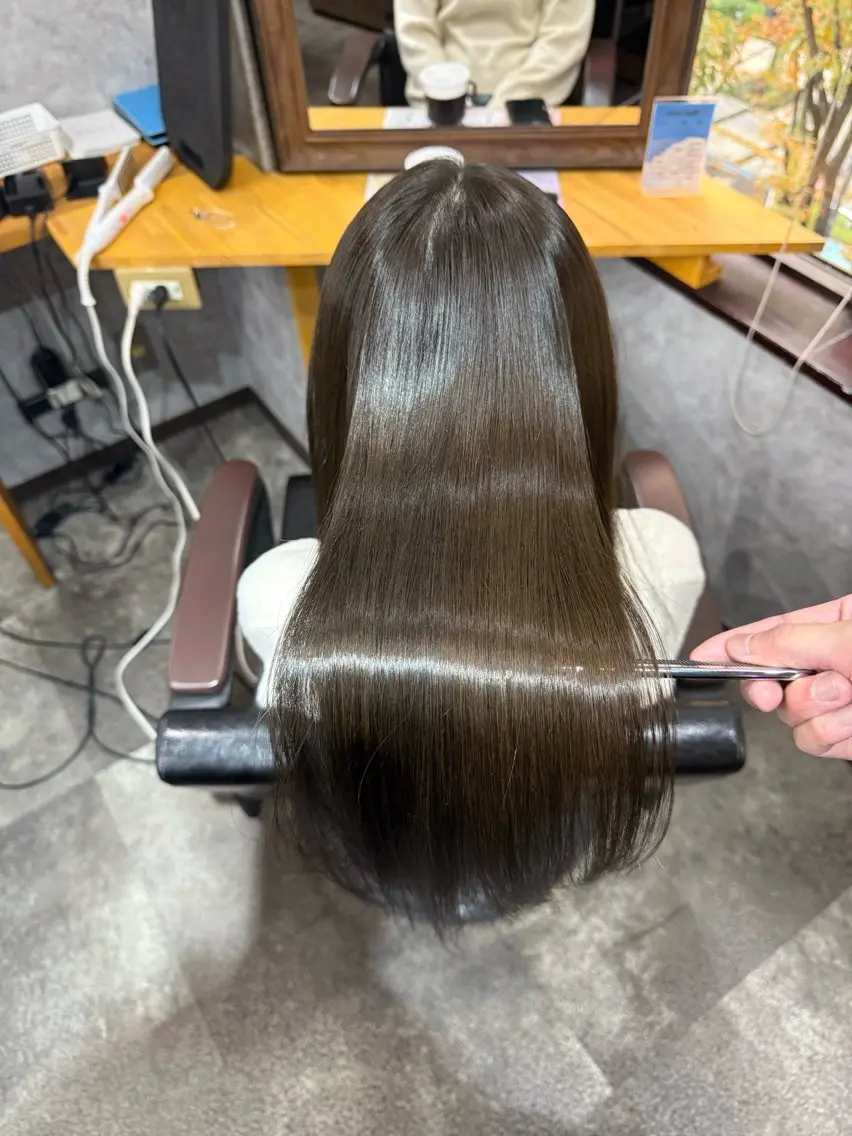 ロング カラー ヘアカラー トリートメント 髪質改善 /絹髪🫧ゆたかのヘアスタイル