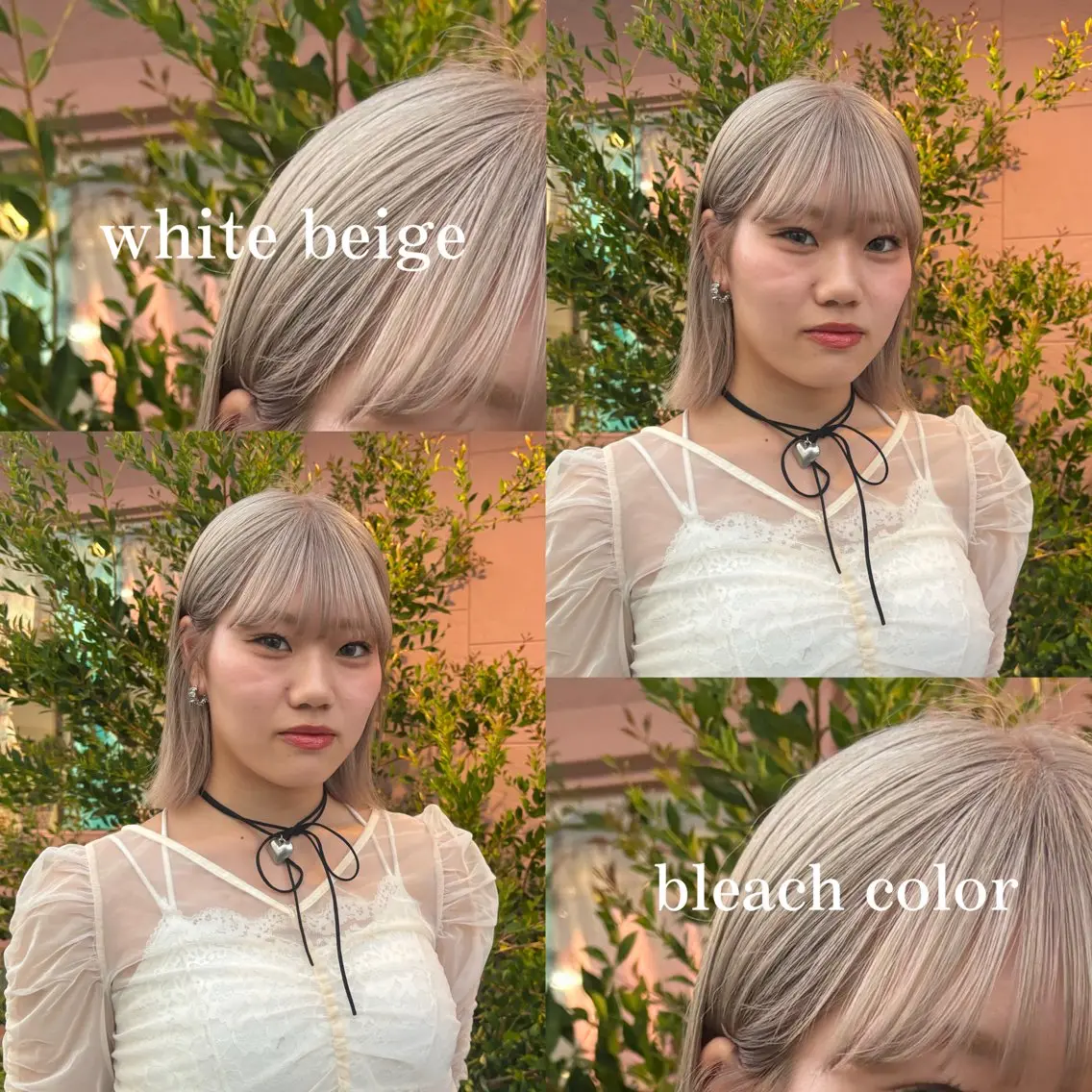 ショート カラー ベージュカラー ブリーチ ケアブリーチ ホワイトベージュ 似合わせレイヤー/ Wカラー🧸こころのヘアスタイル