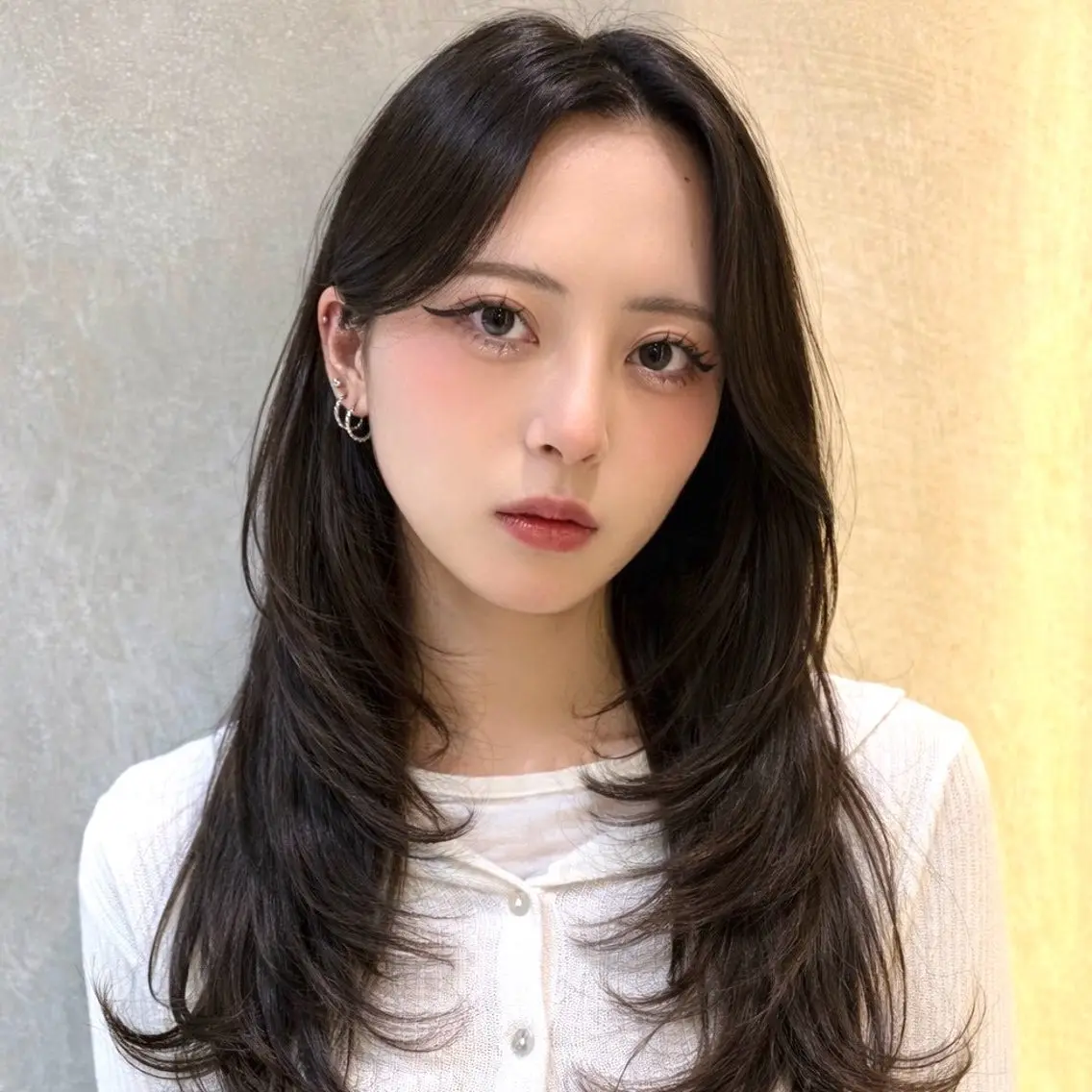 セミロング カラー カット ヘアカラー トリートメント レイヤー/縮毛矯正/ ワンカラー/渡部晃輝のヘアスタイル