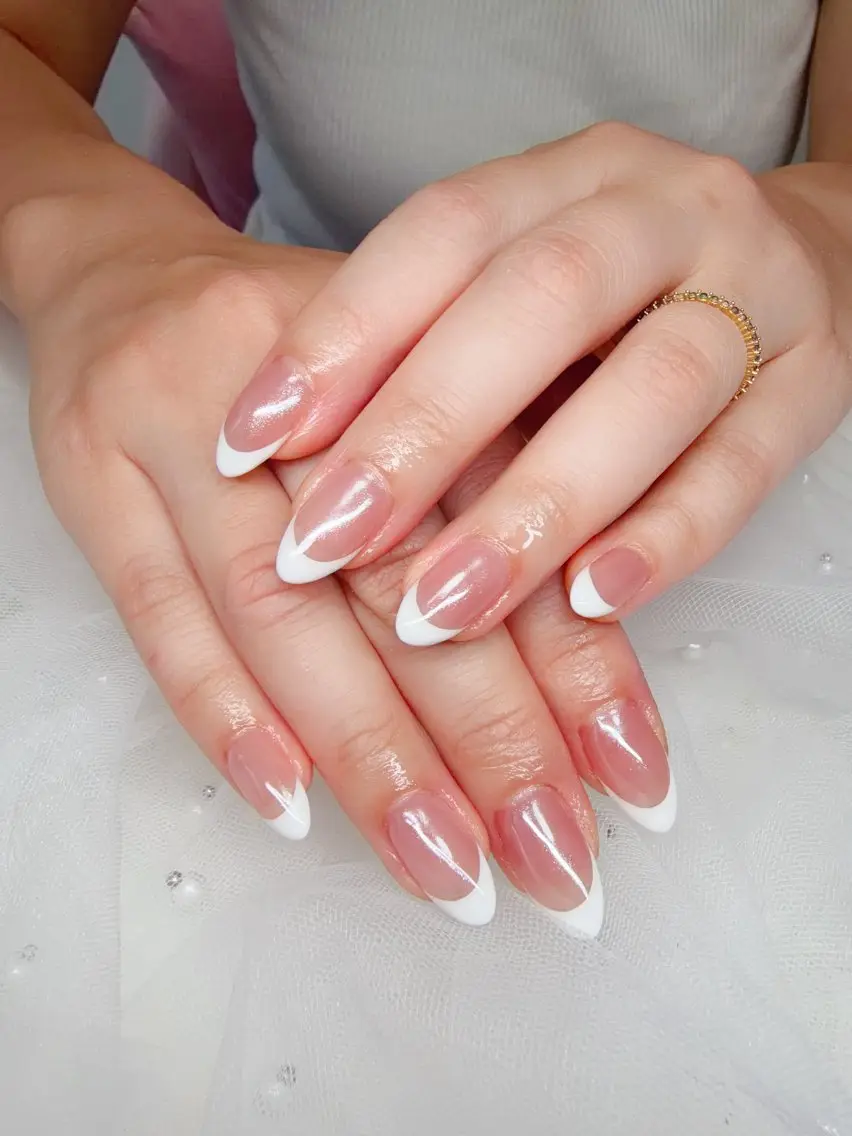 ネイル オーロラネイル チークネイル 成人式 長さ出し ジェルネイル ハンドネイル YUYI.nail salonのネイルデザイン