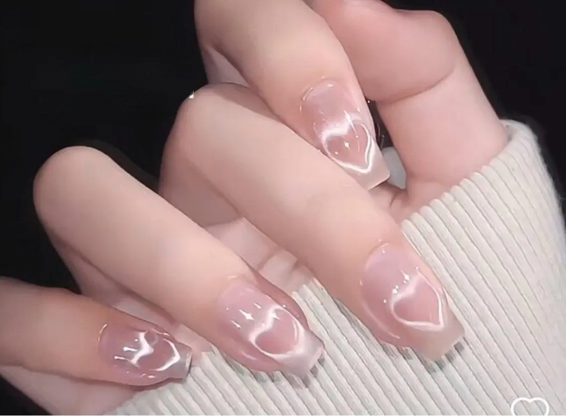 ショート キッズ ハンドネイル 花瀬 スノーのネイルデザイン