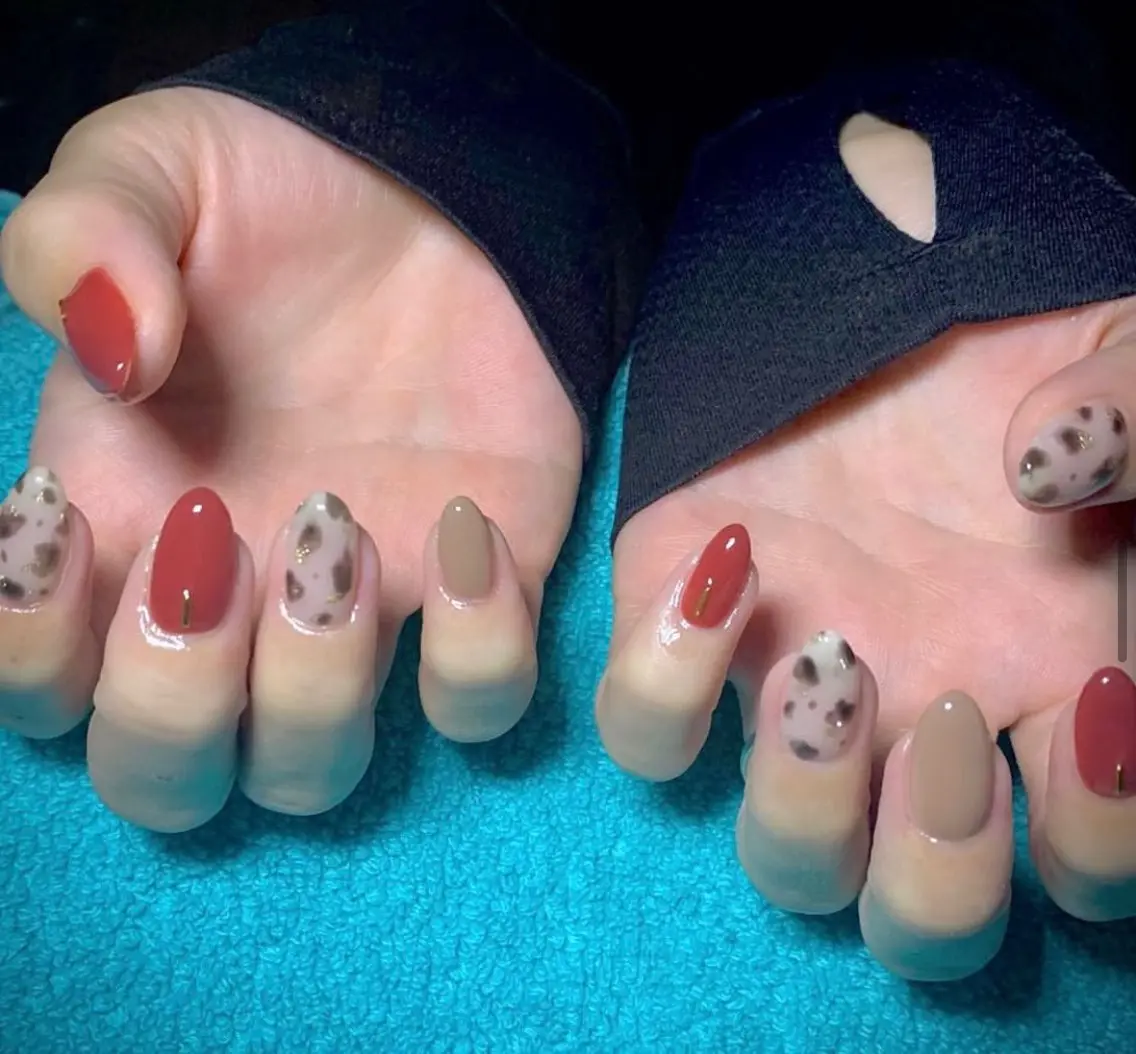 ネイル アニマル柄 ハンドネイル フットネイル MHR nailのネイルデザイン