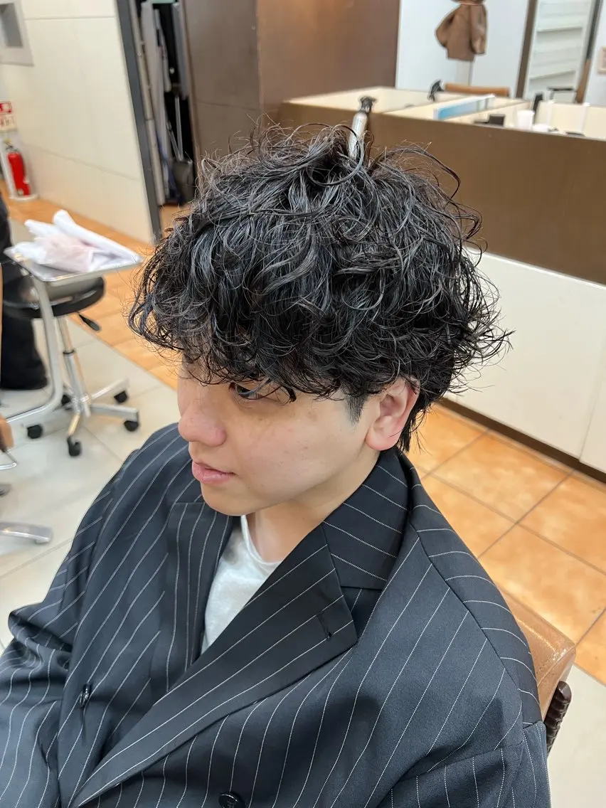 ✨期間限定✨メンズダメージレスパーマ+メンズカット+炭酸spの写真