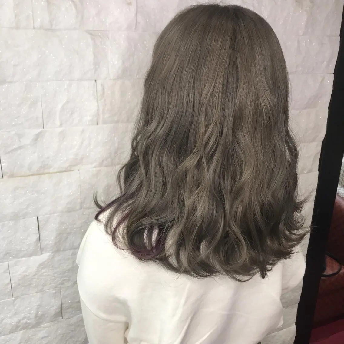 ミディアム カラー ダブルカラー グレージュ オリーブグレージュ オリーブグレー YUI𓍯ｴｸｽﾃ /ﾆｭｱﾝｽｶﾗｰのヘアスタイル