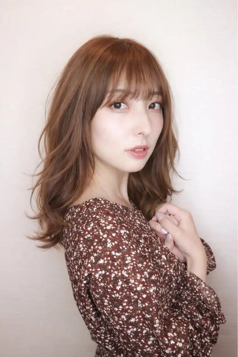 ロング カラー ブラウンカラー ショコラブラウン レイヤーカット カット 野呂 隼人のヘアスタイル