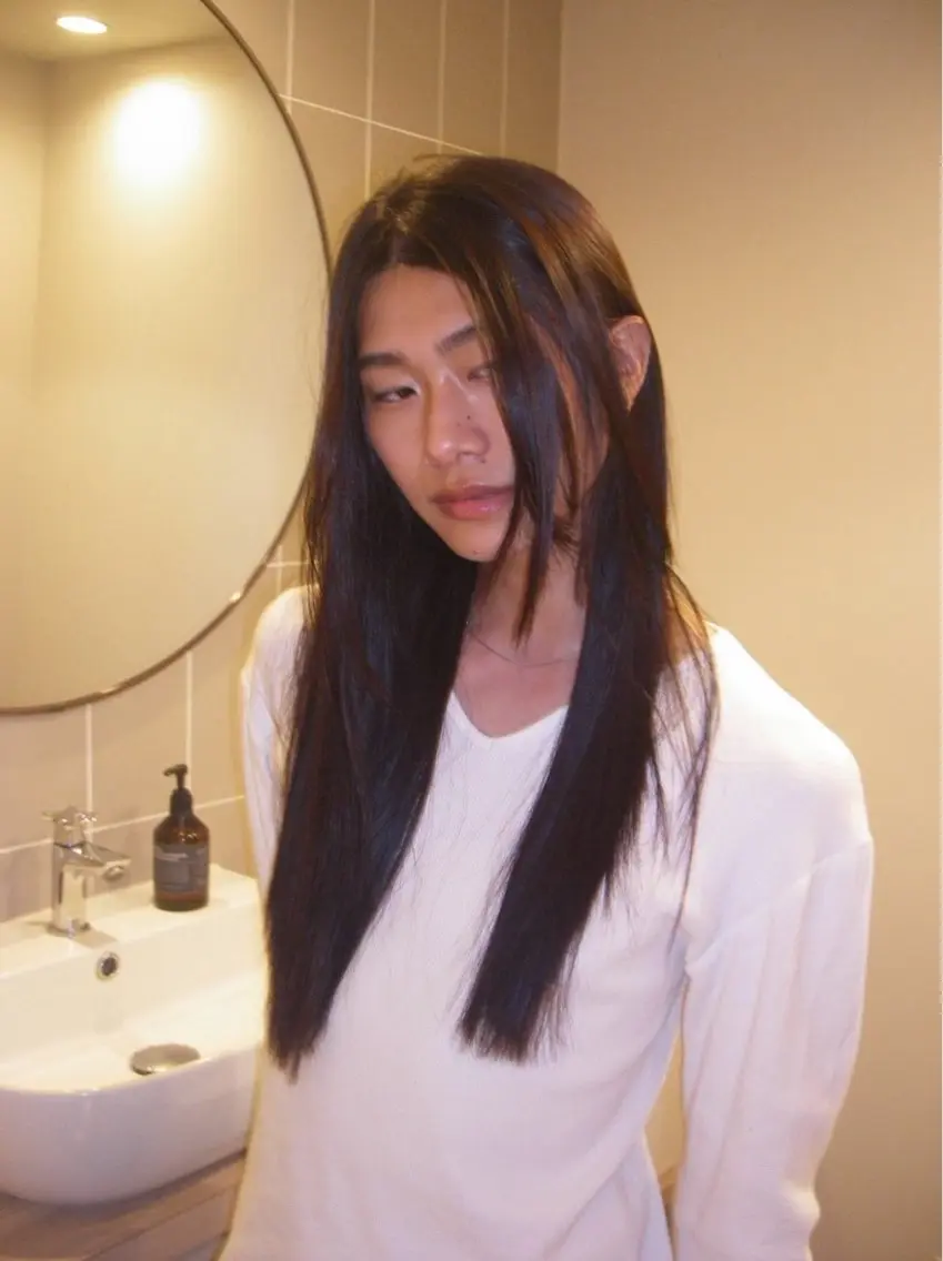 セミロング 縮毛矯正 縮毛矯正 山本 あのんのヘアスタイル