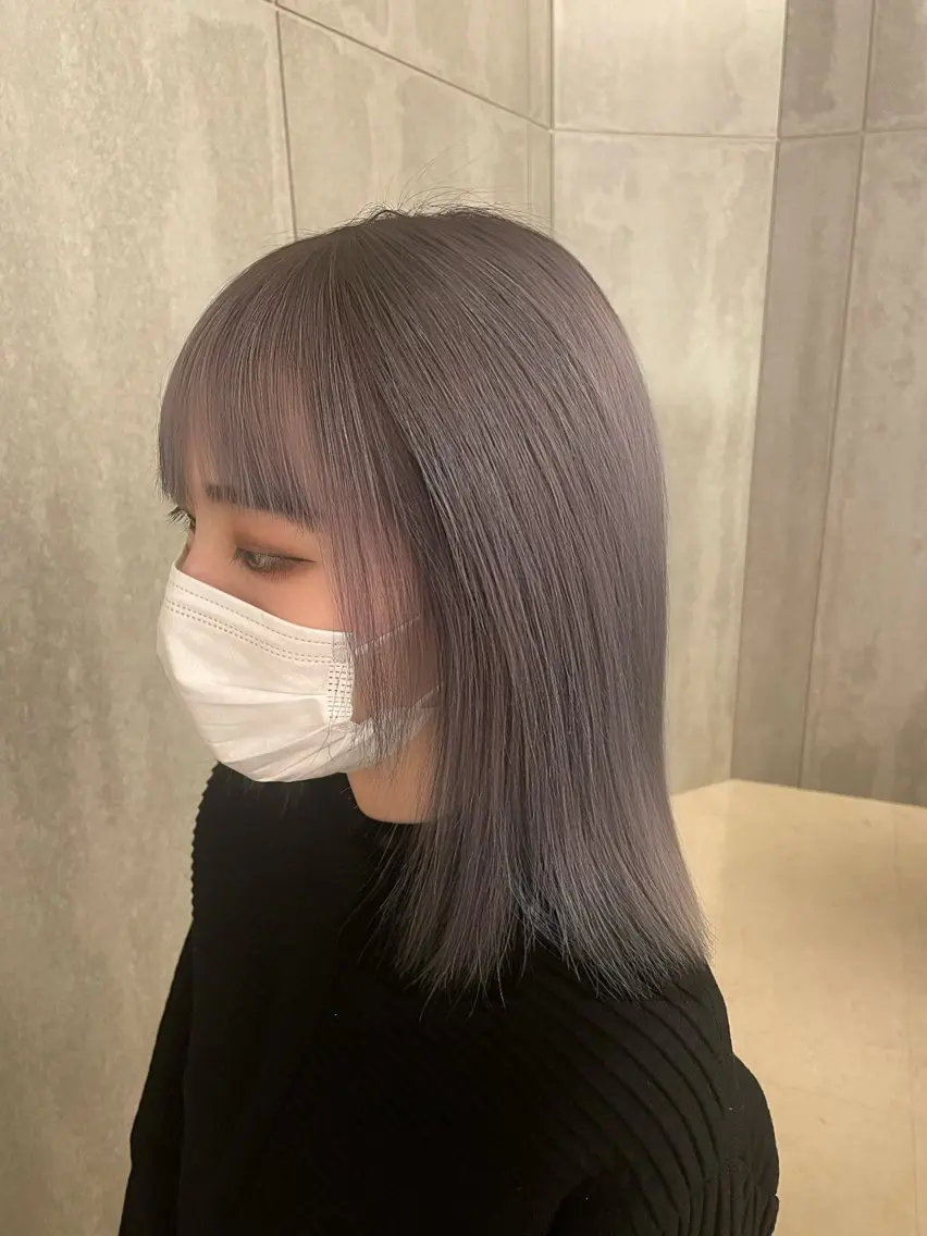 ミディアム カラー 西梅田直結🌹 若林梨音のヘアスタイル