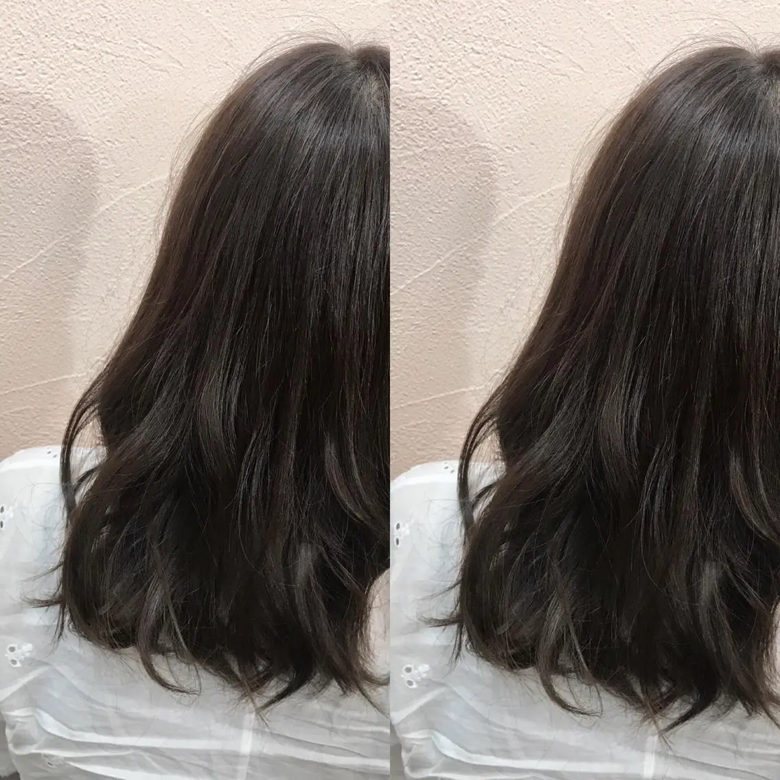 ミディアム カラー ヘアカラー 小栗 麻衣のヘアスタイル