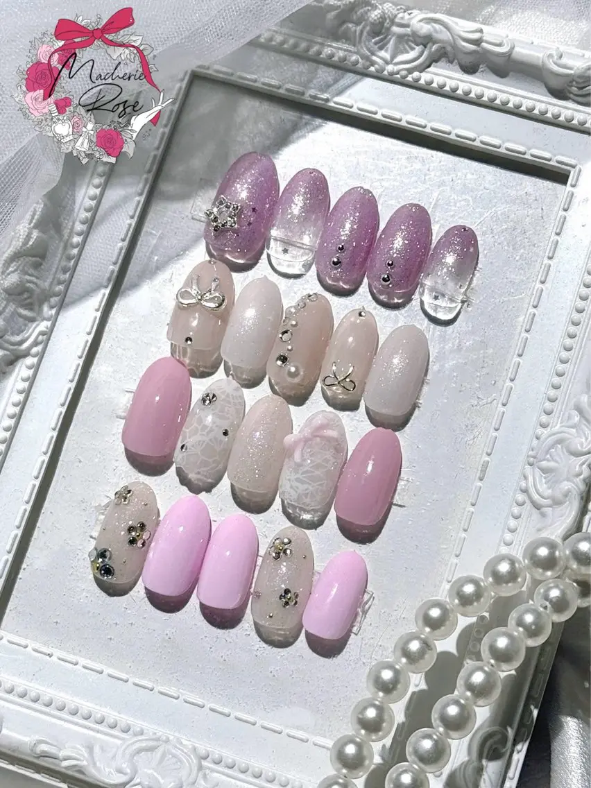 ネイル ハンドネイル Macherie Rose Jrのネイルデザイン