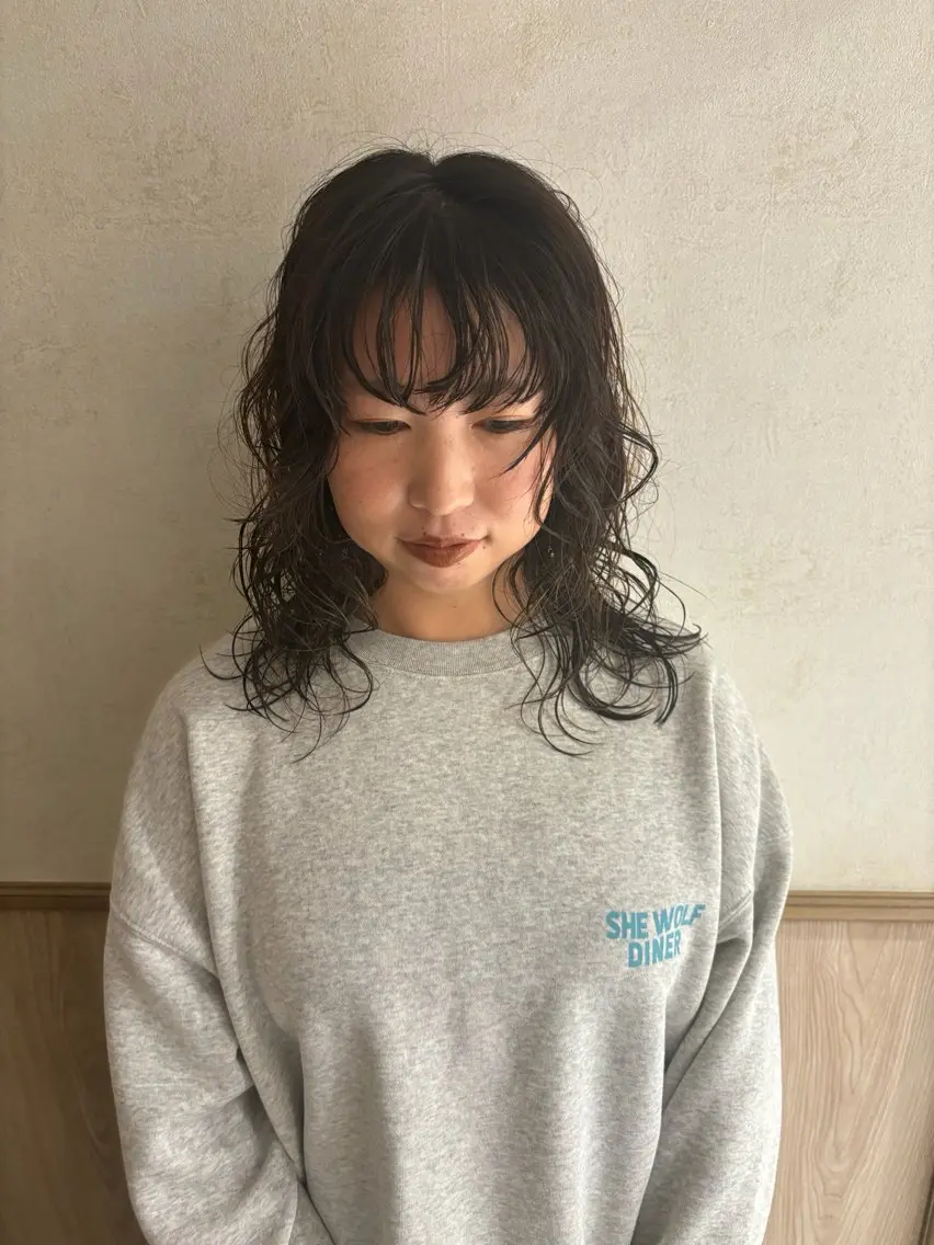 セミロング パーマ 似合わせカット izumi/ ボブ/パーマのヘアスタイル