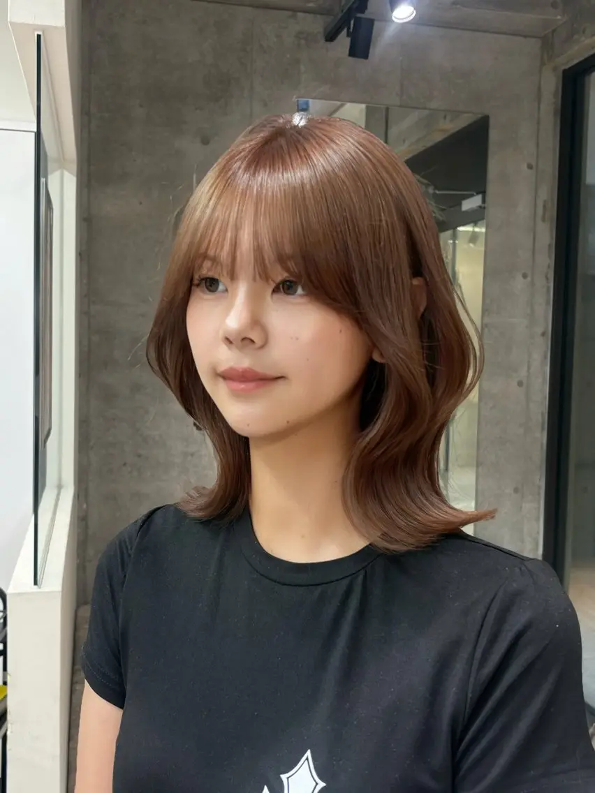 ミディアム カラー 伸ばしかけ toco.⋆𝜗𝜚 / レイヤーボブ໒꒱のヘアスタイル