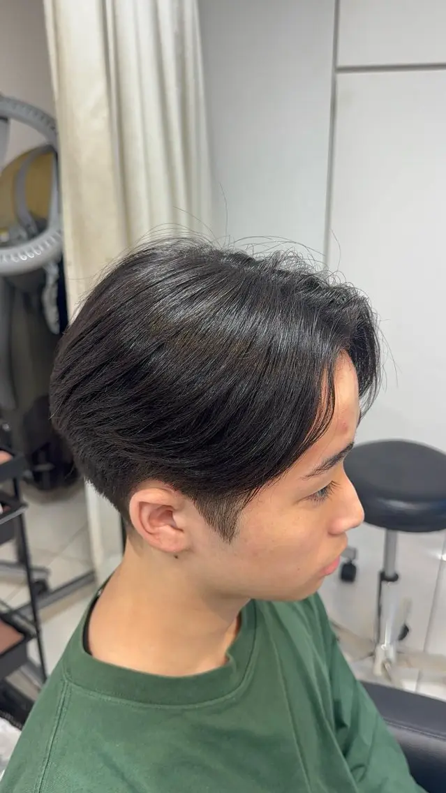 ミディアム メンズ カット 縮毛矯正 縮毛矯正指名No.1 艶カラー/SHIMAのヘアスタイル