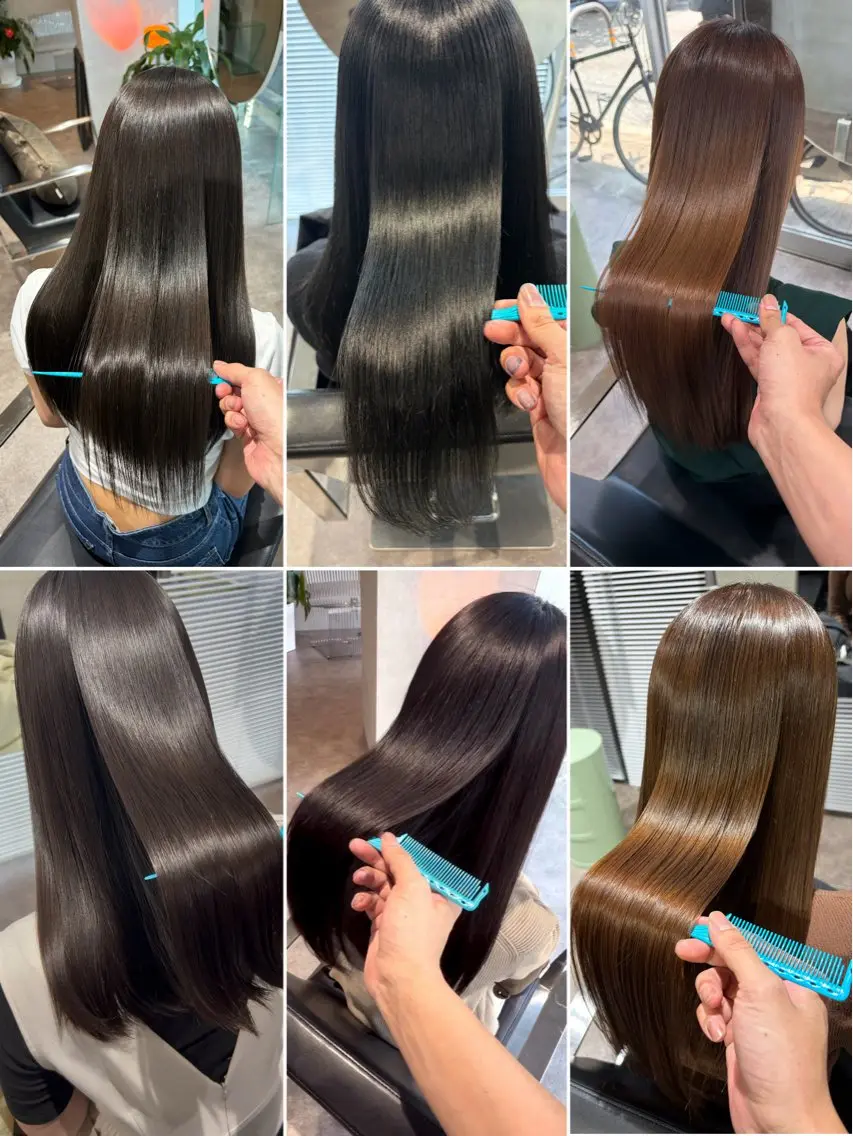 ロング カラー 髪質改善 縮毛矯正 トリートメント カット ヘアカラー 縮毛矯正 トリートメント 城慎太郎 大濠/大人ロングのヘアスタイル