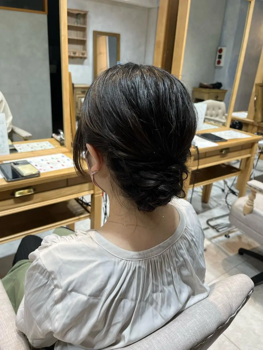 ヘアセット💐【結婚式やお出かけ前のセットに💭】の写真