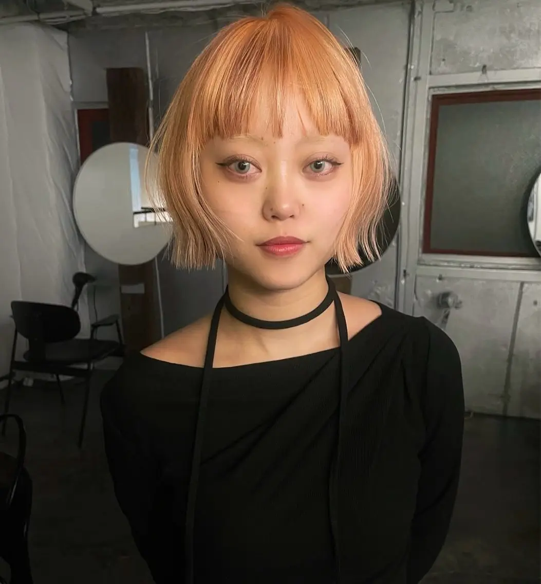 ショート カラー オレンジ 似合わせカット/ naokoのヘアスタイル