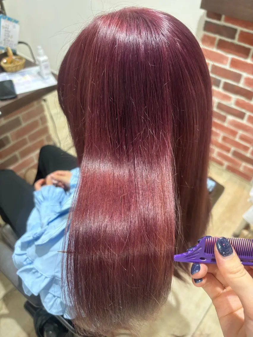 ロング カラー ブリーチ トリートメント もり はなののヘアスタイル